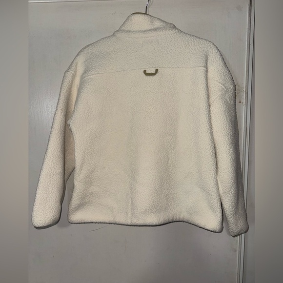 Madewell Cream and Tan Puffer Jacket with Stand-Up Collar - Picture 6 of 6